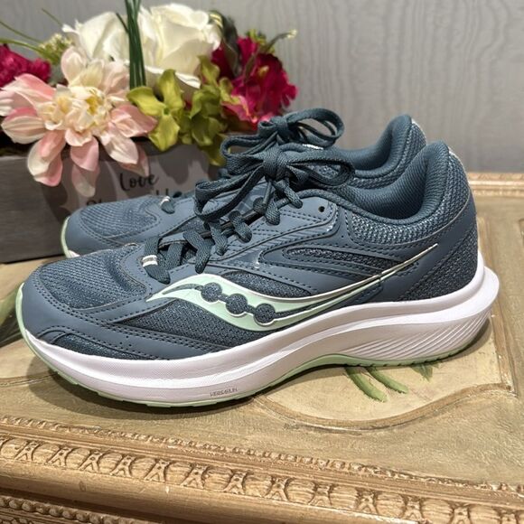 Saucony Women’s Cohesion 17 Lightweight Running Shoes Blue Green Sz 6.5 - Picture 4 of 10